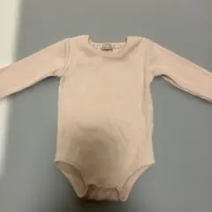 プティマイン ロンパース 淡いピンク 無地 シンプル 80cm