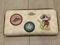 COACH×Disney C7800 ミッキー アート柄 ホワイト 長財布 - メルカリ