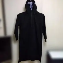 フード付きロングコート サイズフリー長さ１１２センチ