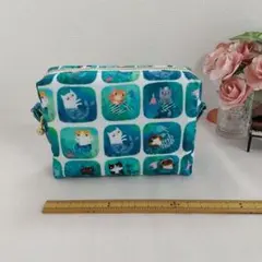 猫型フラットポーチ 猫魚姫 ファスナーポーチ ハンドメイド - メルカリ