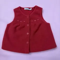 familiar 赤色 ベビーベスト 70サイズ