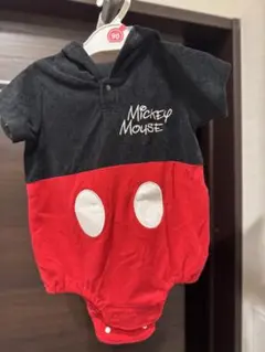 ミッキーマウス フード付きロンパース 70〜80サイズ