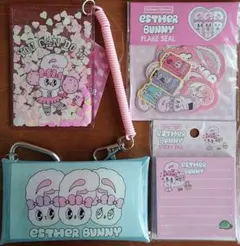 エスターバニー クリアマルチケース / パスケース / フレークシール / 付箋