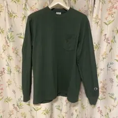 Champion 長袖ロンT L ダークグリーン