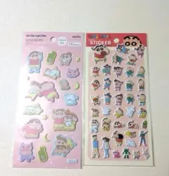 【品薄品】クレヨンしんちゃん ふわふわシール・ぷっくりシール2セット