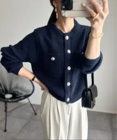 Ada. ゴールドボタン ニット カーディガン