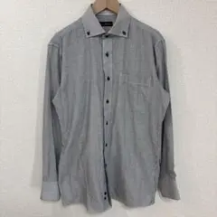 MODEISM ストライプ 長袖シャツ ワイシャツ　ポケット付き　クリーニング済