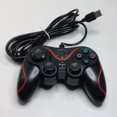 PS3用コントローラー ブラック×レッ SASP-0336 USB接続