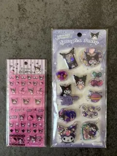 サンリオ　クロミ　スパンコールパーティー　タイル　シール　2点セット