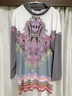 福*様 婦人 ペイズリー柄 長袖 チュニック