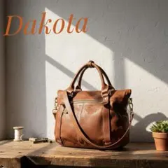 Dakota ダコタ✨本革2wayショルダーバッグ A4可　ブラウン