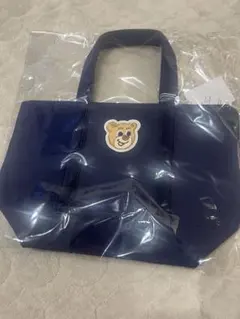 FEILER フェイラー オールドテディ ワッペントートバッグ ネイビー 小