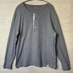 Paul Smith マルチストライプ ヘンリーネック 長袖Tシャツ L