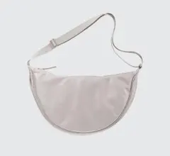 【美品】UNIQLO:C レザータッチラウンドショルダーバッグ　オフホワイト