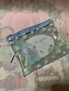 ハンギョドン　フラットポーチ　ミニフラワーティータイム　サンリオ　ポーチ