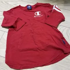 Champion 長袖　ワンピース100cm レッド
