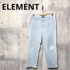 ELEMENT エレメント メンズ シャンブレーテーパードイージーパンツ L