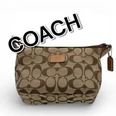M*。様 71821 COACH シグネチャー　アクセサリーポーチ ブラウン