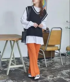 WEGO オーバーサイズニットベスト