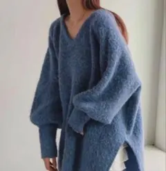 Kastane メランジVあきニット silent 川口春奈