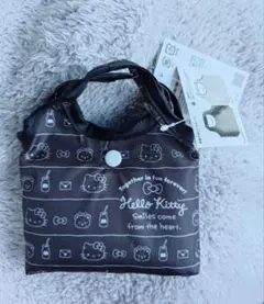 ハローキティ エコバッグ ブラック・ホワイト