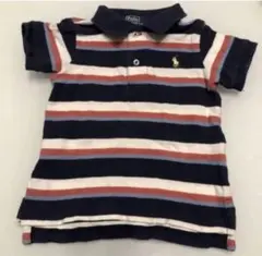 Polo by Ralph Lauren★ポロシャツ☆12M★ボーダー☆紺★80