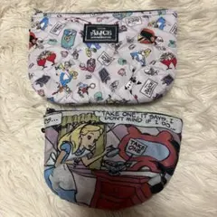 アリス・イン・ワンダーランド ポーチ2個セット 洗濯済