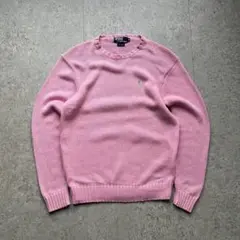 90s Ralph Lauren ポロバイラルフローレン コットンニット ピンク