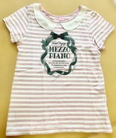 メゾピアノ　MEZZO PIANO ストライプTシャツ　M 150