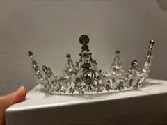 loveティアラ クラウン シルバー クリスタル 王冠 結婚式 前撮り 披露宴