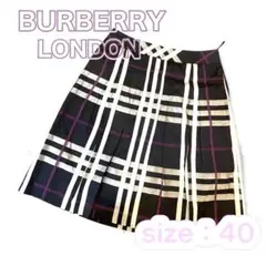 【BURBERRY バーバリー】チェック フレアスカート 春夏 サイズ40
