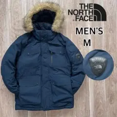 日本未入荷　ノースフェイス　メンズ　マクマードダウンジャケット　レザーロゴ　M