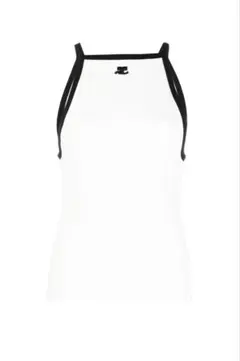 Courreges クレージュ タンクトップ ホワイト ブラックのサムネイル