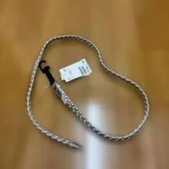 シルバー 編み込みデザイン ベルト