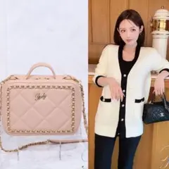 Rady チェーンショルダーバッグ+バイカラーニットカーディガンセット