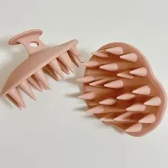 未使用⭐️ シャンプーブラシ ピンク 2個 スカルプブラシ シリコン