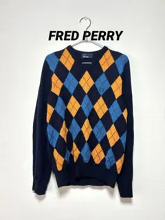 FRED PERRY フレッドペリー アーガイル柄ニット S