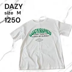 DAZY 半袖 Tシャツ ホワイト Mサイズ ロゴプリント　白　シンプル