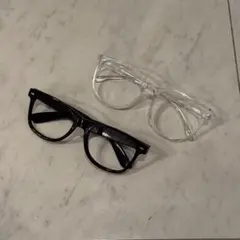 レンズ無し（フレームのみ）伊達メガネセット
