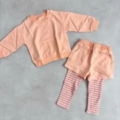 韓国子供服 90 セットアップ トレーナー 保育園着
