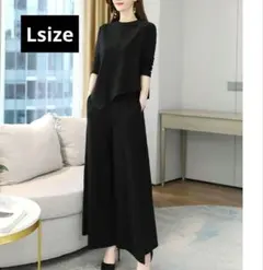 新品　レディースセットアップ　２点セット　ストレッチ素材 冠婚葬祭　体系カバー