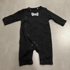 ブラック ロンパース 60-70cm フォーマル向けロンパース フォーマル