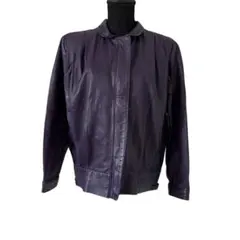 【美品】ヴィンテージ　レザージャケット　丸襟　革ジャン　シープスキン　ジャンパー