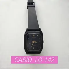 カシオ LQ-142 腕時計 スクエア ブラック ネイビー アナログ 防水のサムネイル