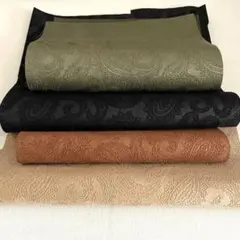 スエード　ペイズリー型押し　0.8mm厚　4色 マイクロファイバー　タッセルも