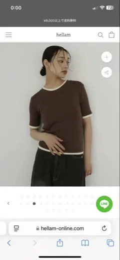 hellam レイヤード風シアーTシャツ
