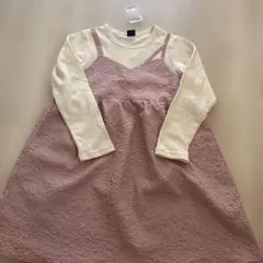 新品　タグ付き　 キャミ風ワンピース 130cm ピンク　丸高衣料