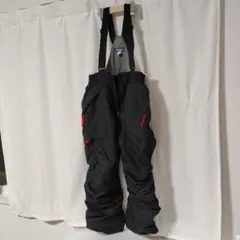 子ども用 ブラック スキーウェア サスペンダー付き