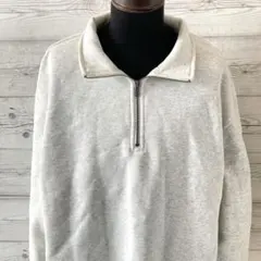 GU ハーフジップ ヘビーウェイト スウェット 太アーム 無地