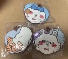 ちいかわ　ハートのラバーマスコット　￼￼￼ハチワレ　モモンガ　あのこ　3点セット